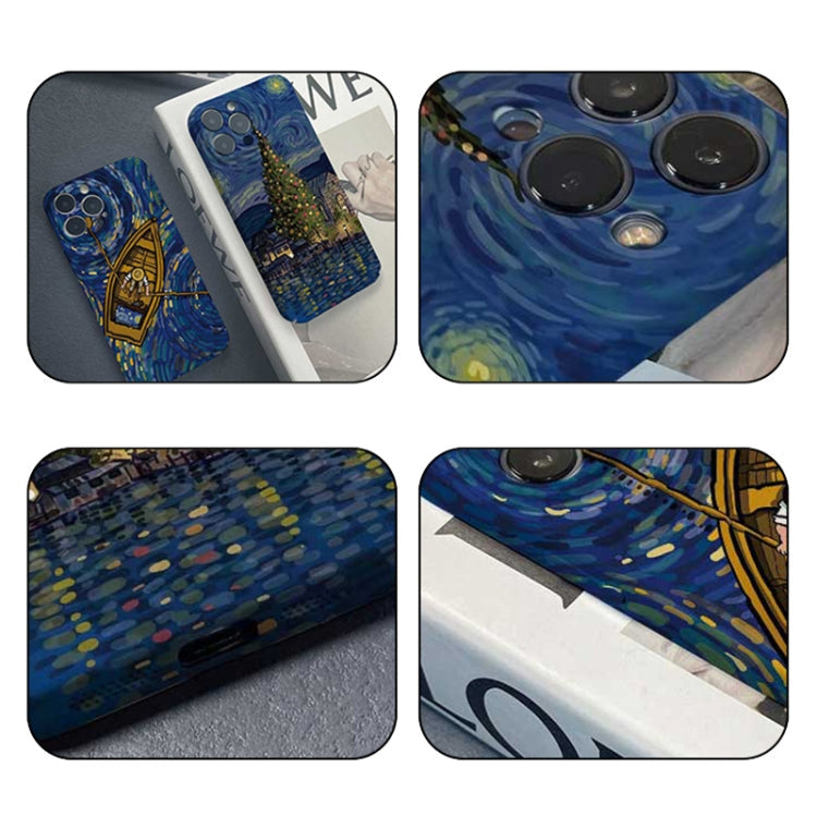 Precise Hole Oil Painting Pattern PC Phone Case, For iPhone 13 mini, For iPhone 12