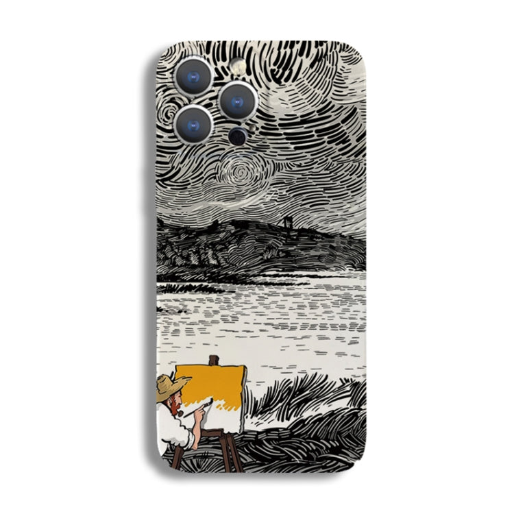 Precise Hole Oil Painting Pattern PC Phone Case, For iPhone X / XS, For iPhone XR