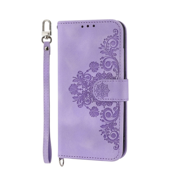 Skin Feel Flowers Embossed Wallet Leather Phone Case, For Honor X9b, For Honor 90 Pro 5G, For Honor 90 5G, For Honor X50i