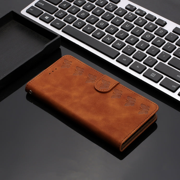 Seven Butterflies Embossed Leather Phone Case, For Motorola Edge 50 Pro, For Motorola Edge 50 Fusion, For Motorola Moto G84 5G, For Motorola Moto G54 5G