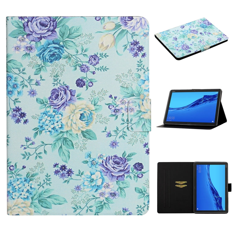 Flower Pattern Horizontal Flip Leather Case with Card Slots & Holder, For Samsung Galaxy Tab A 8.0 2019, For Samsung Galaxy Tab A 10.1 (2019), For Samsung Galaxy Tab S5e T720, For Samsung Galaxy Tab S6 Lite