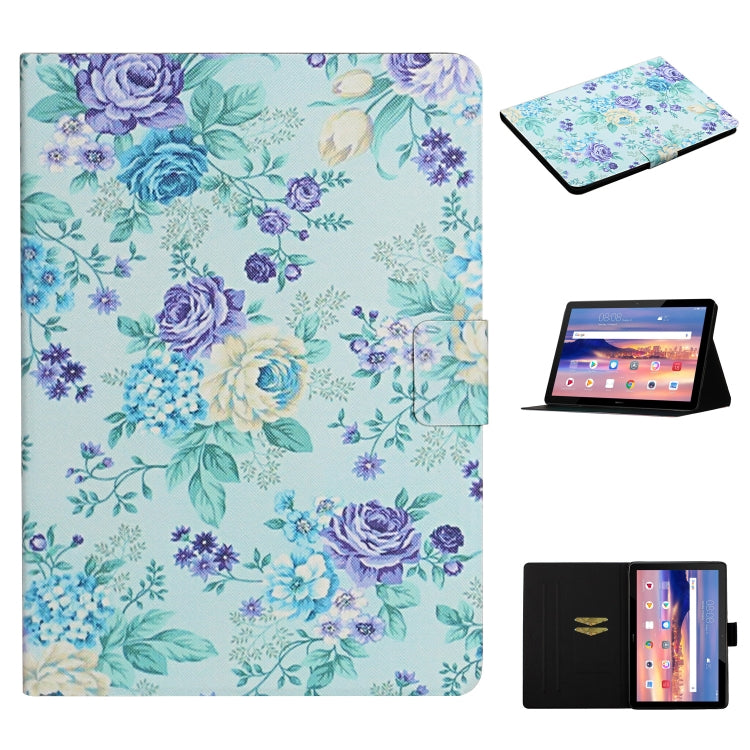 Flower Pattern Horizontal Flip Leather Case with Card Slots & Holder, For Samsung Galaxy Tab A 8.0 2019, For Samsung Galaxy Tab A 10.1 (2019), For Samsung Galaxy Tab S5e T720, For Samsung Galaxy Tab S6 Lite