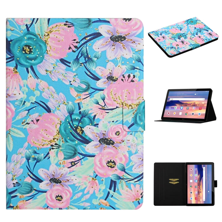 Flower Pattern Horizontal Flip Leather Case with Card Slots & Holder, For Samsung Galaxy Tab A 8.0 2019, For Samsung Galaxy Tab A 10.1 (2019), For Samsung Galaxy Tab S5e T720, For Samsung Galaxy Tab S6 Lite