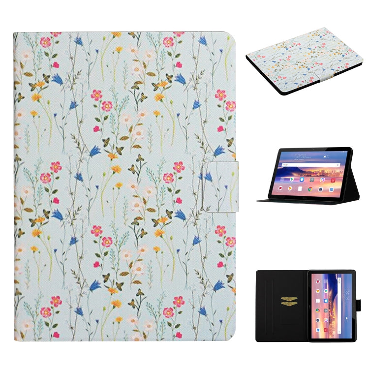Flower Pattern Horizontal Flip Leather Case with Card Slots & Holder, For Samsung Galaxy Tab A 8.0 2019, For Samsung Galaxy Tab A 10.1 (2019), For Samsung Galaxy Tab S5e T720, For Samsung Galaxy Tab S6 Lite