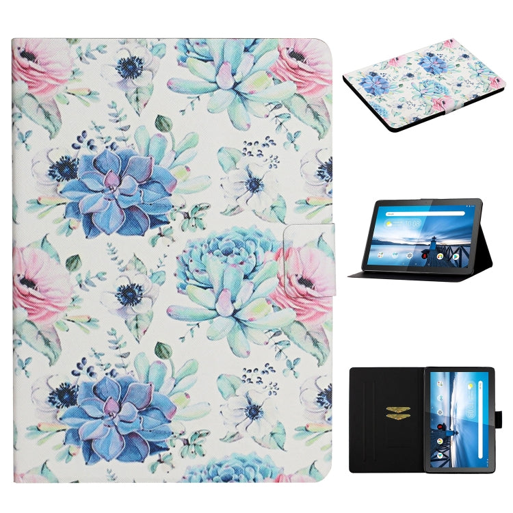Flower Pattern Horizontal Flip Leather Case with Card Slots & Holder, For Samsung Galaxy Tab A 8.0 2019, For Samsung Galaxy Tab A 10.1 (2019), For Samsung Galaxy Tab S5e T720, For Samsung Galaxy Tab S6 Lite