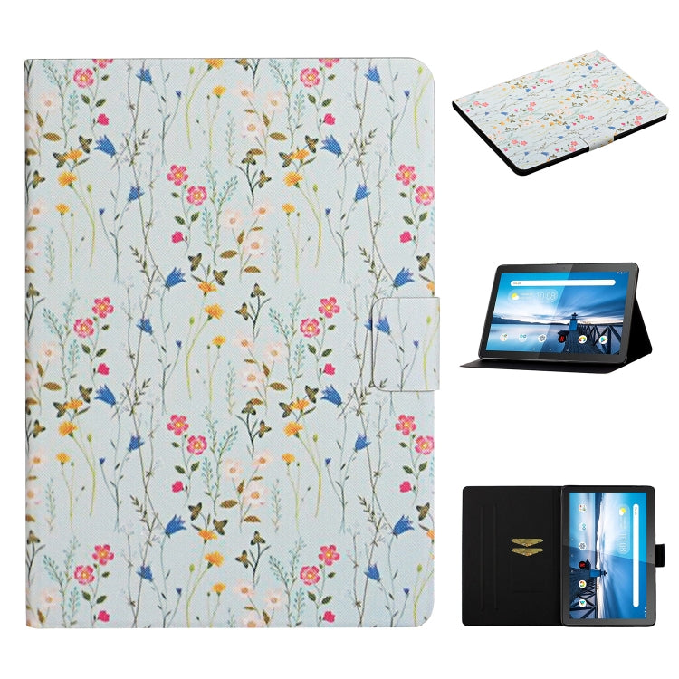 Flower Pattern Horizontal Flip Leather Case with Card Slots & Holder, For Samsung Galaxy Tab A 8.0 2019, For Samsung Galaxy Tab A 10.1 (2019), For Samsung Galaxy Tab S5e T720, For Samsung Galaxy Tab S6 Lite