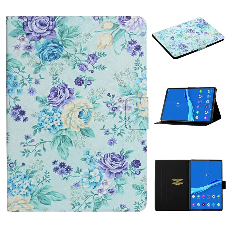 Flower Pattern Horizontal Flip Leather Case with Card Slots & Holder, For Samsung Galaxy Tab A 8.0 2019, For Samsung Galaxy Tab A 10.1 (2019), For Samsung Galaxy Tab S5e T720, For Samsung Galaxy Tab S6 Lite