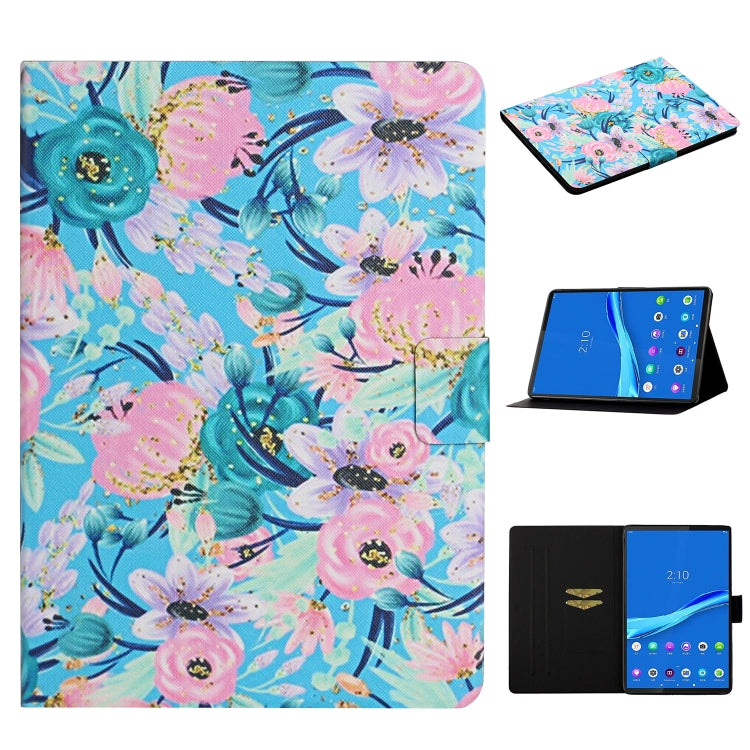 Flower Pattern Horizontal Flip Leather Case with Card Slots & Holder, For Samsung Galaxy Tab A 8.0 2019, For Samsung Galaxy Tab A 10.1 (2019), For Samsung Galaxy Tab S5e T720, For Samsung Galaxy Tab S6 Lite