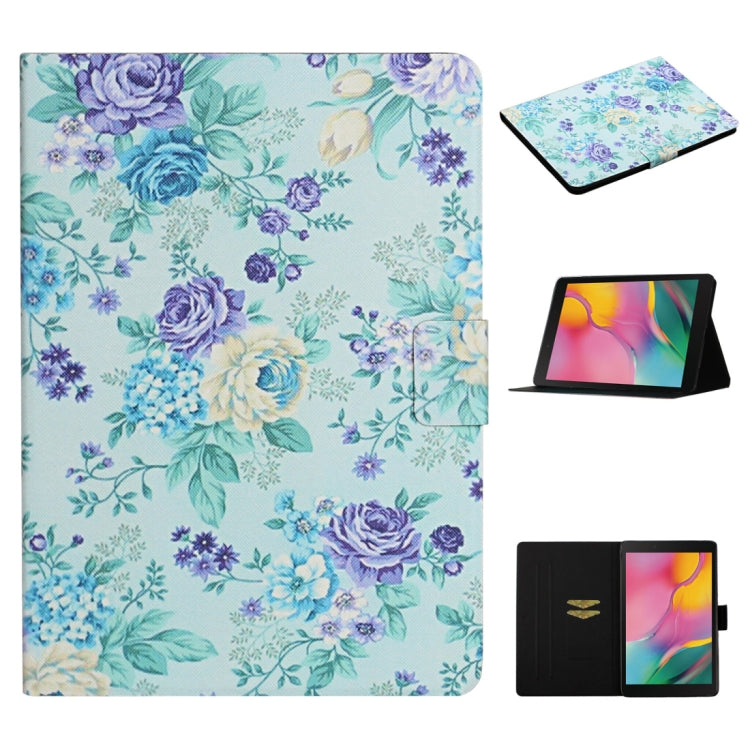 Flower Pattern Horizontal Flip Leather Case with Card Slots & Holder, For Samsung Galaxy Tab S6, For Amazon Kindle Fire 7 (2019), For Amazon Kindle Fire HD 8 (2020), For Amazon Kindle Fire HD 10