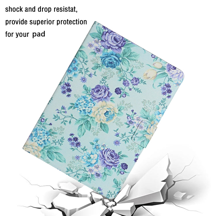 Flower Pattern Horizontal Flip Leather Case with Card Slots & Holder, For Samsung Galaxy Tab S6, For Amazon Kindle Fire 7 (2019), For Amazon Kindle Fire HD 8 (2020), For Amazon Kindle Fire HD 10