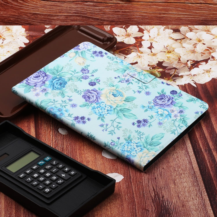 Flower Pattern Horizontal Flip Leather Case with Card Slots & Holder, For Samsung Galaxy Tab S6, For Amazon Kindle Fire 7 (2019), For Amazon Kindle Fire HD 8 (2020), For Amazon Kindle Fire HD 10