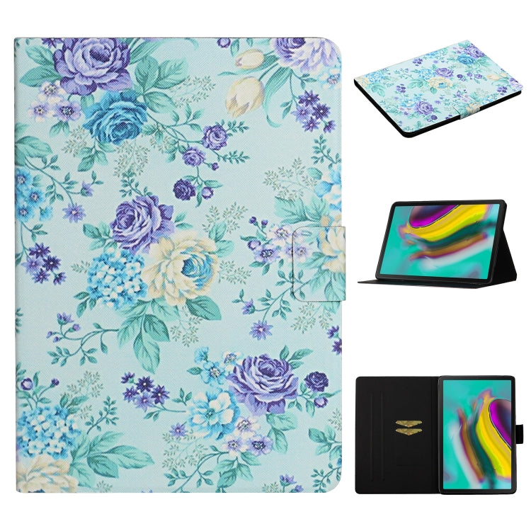 Flower Pattern Horizontal Flip Leather Case with Card Slots & Holder, For Samsung Galaxy Tab S6, For Amazon Kindle Fire 7 (2019), For Amazon Kindle Fire HD 8 (2020), For Amazon Kindle Fire HD 10