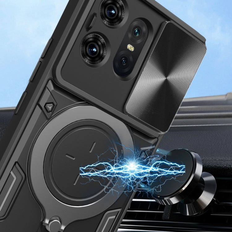 CD Texture Sliding Camshield Magnetic Holder Phone Case, For Motorola Edge 50 Pro Global, For Motorola Moto G24 Power, For Motorola Moto E22 / E22i, For Motorola Edge 30 Fusion