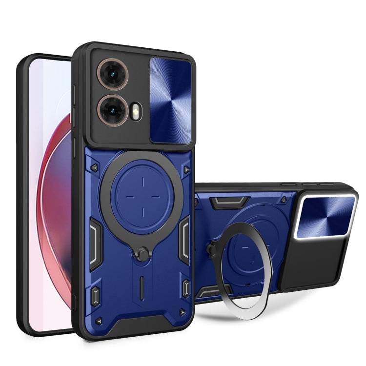 CD Texture Sliding Camshield Magnetic Holder Phone Case, For Motorola Moto G35, For Motorola Moto G55, For Motorola Edge 50 Neo, For Motorola Moto G85