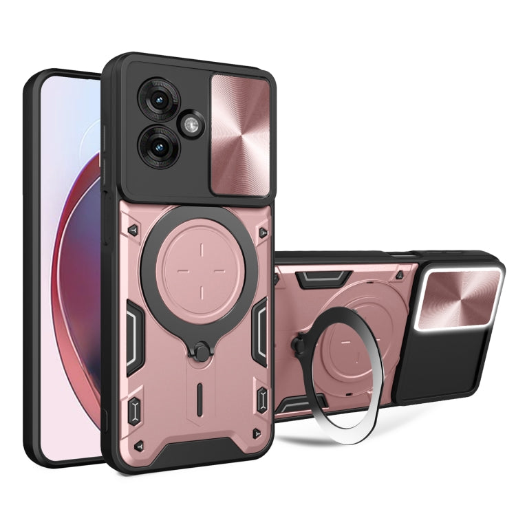 CD Texture Sliding Camshield Magnetic Holder Phone Case, For Motorola Moto G35, For Motorola Moto G55, For Motorola Edge 50 Neo, For Motorola Moto G85
