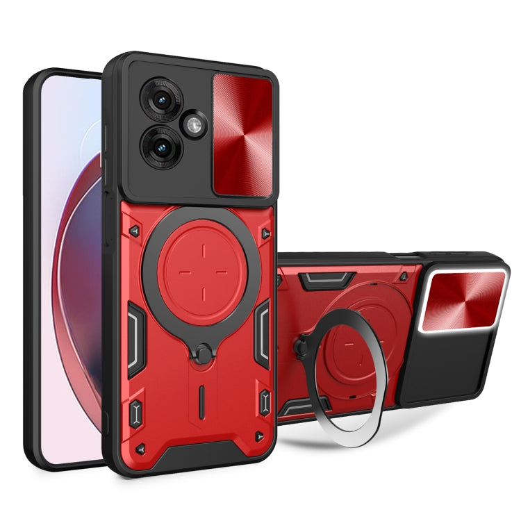 CD Texture Sliding Camshield Magnetic Holder Phone Case, For Motorola Moto G35, For Motorola Moto G55, For Motorola Edge 50 Neo, For Motorola Moto G85