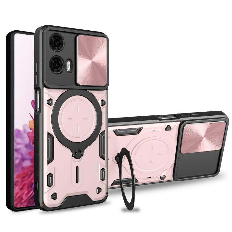 CD Texture Sliding Camshield Magnetic Holder Phone Case, For Motorola Edge 50 Pro Global, For Motorola Moto G24 Power, For Motorola Moto E22 / E22i, For Motorola Edge 30 Fusion