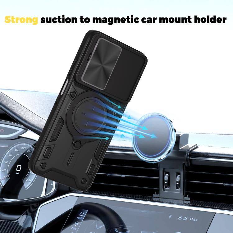CD Texture Sliding Camshield Magnetic Holder Phone Case, For Motorola Moto G56 5G, For Motorola Moto G05, For Motorola Moto G 2025, For Motorola Moto G75 5G