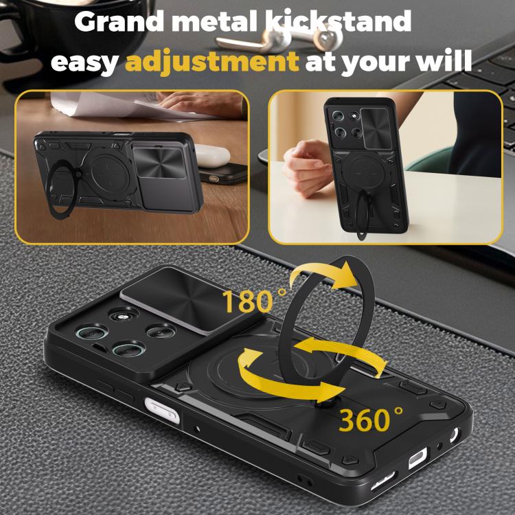 CD Texture Sliding Camshield Magnetic Holder Phone Case, For Motorola Moto G56 5G, For Motorola Moto G05, For Motorola Moto G 2025, For Motorola Moto G75 5G