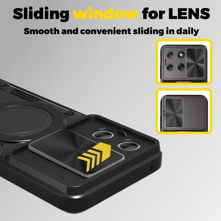 CD Texture Sliding Camshield Magnetic Holder Phone Case, For Motorola Moto G56 5G, For Motorola Moto G05, For Motorola Moto G 2025, For Motorola Moto G75 5G