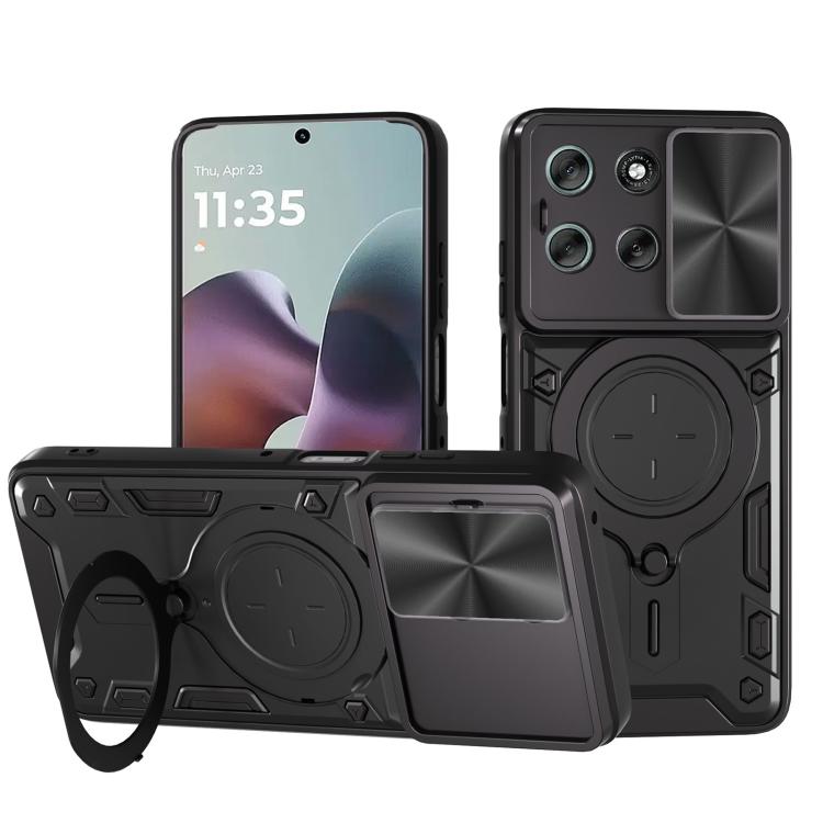CD Texture Sliding Camshield Magnetic Holder Phone Case, For Motorola Moto G67 Power 5G, For Motorola Edge 70 5G, For Motorola Moto G56 5G, For Motorola Moto G05