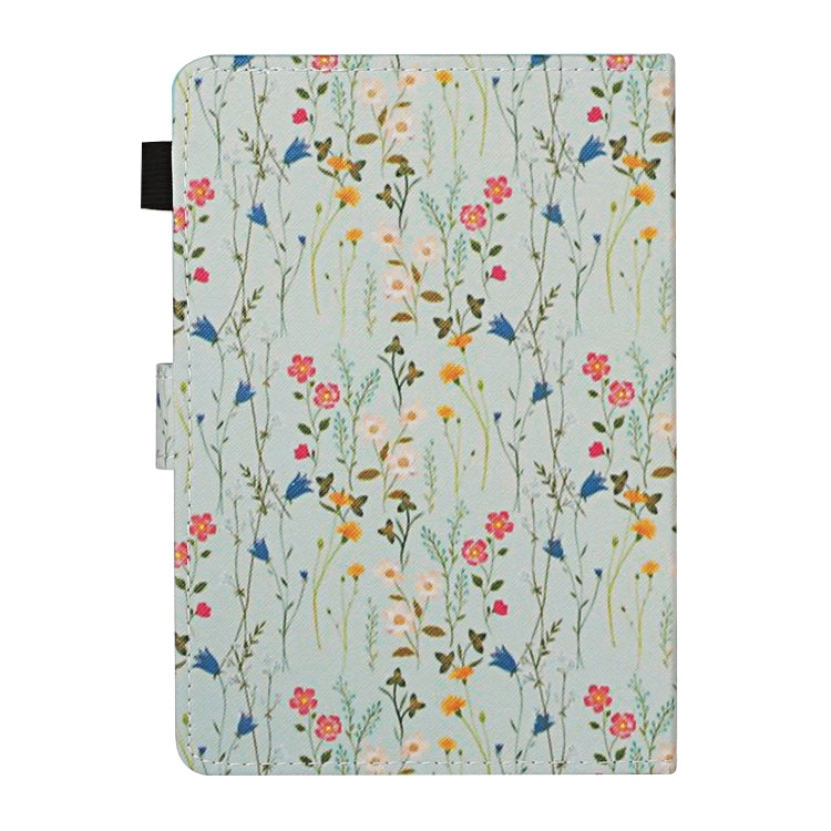 For 7 inch Universal Tablet PC Flower Pattern Horizontal Flip Leather Case with Card Slots & Holder(Small Floral)