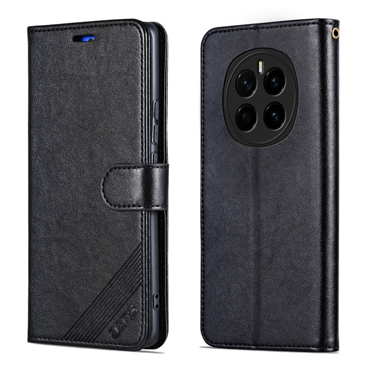 For Honor Magic7 AZNS Sheepskin Texture Flip Leather Phone Case(Black)