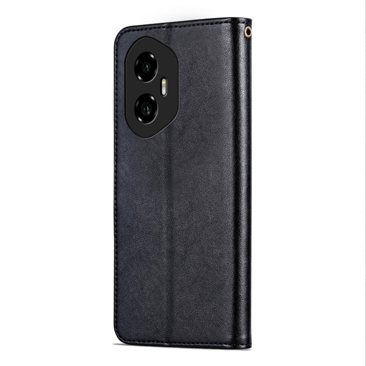 For Honor 300 AZNS Sheepskin Texture Flip Leather Phone Case(Black)