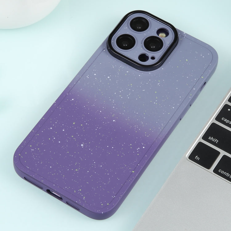Gradient Starry Silicone Phone Case with Lens Film, For iPhone 14 Plus, For iPhone 15 Pro Max, For iPhone 15 Pro, For iPhone 14