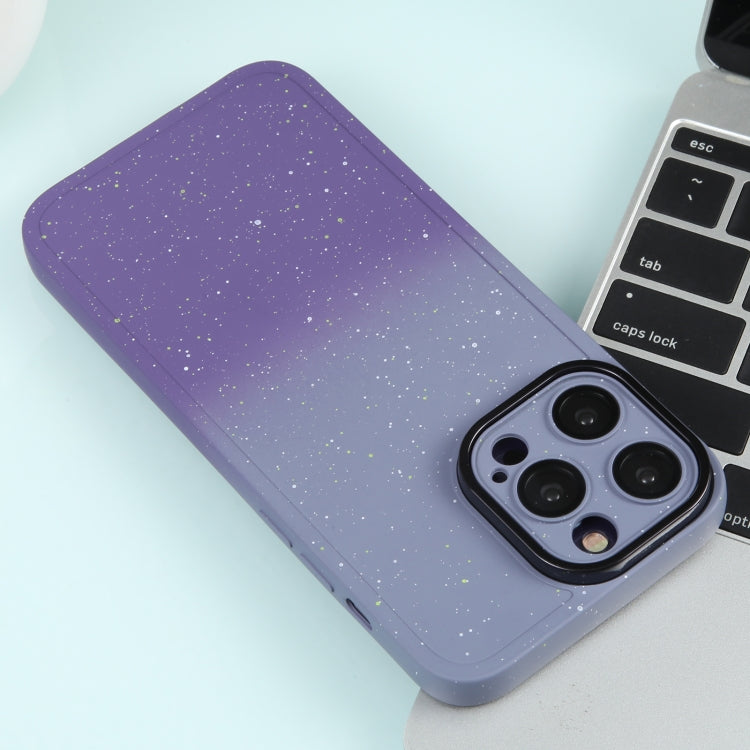 Gradient Starry Silicone Phone Case with Lens Film, For iPhone 14 Plus, For iPhone 15 Pro Max, For iPhone 15 Pro, For iPhone 14