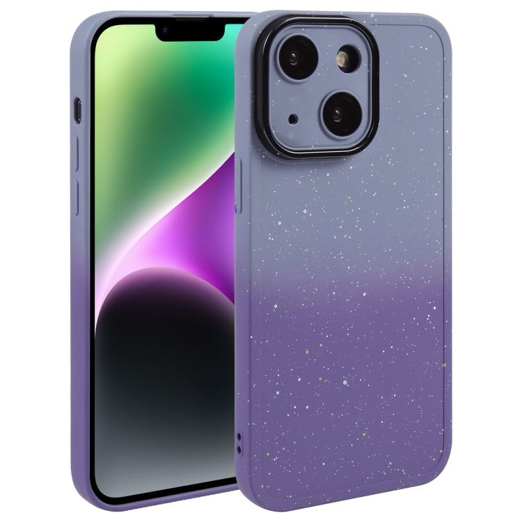 Gradient Starry Silicone Phone Case with Lens Film, For iPhone 15 Plus, For iPhone 14 Pro, For iPhone 15, For iPhone 14 Pro Max