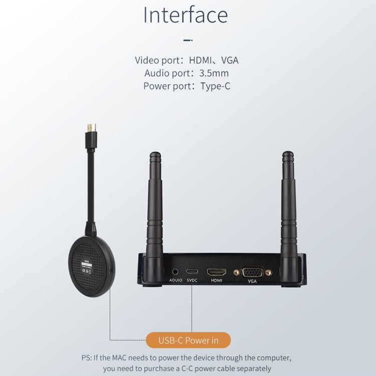 Measy UHD200 Wireless HDMI Transmitter and Receiver, Transmission Distance: 100m
