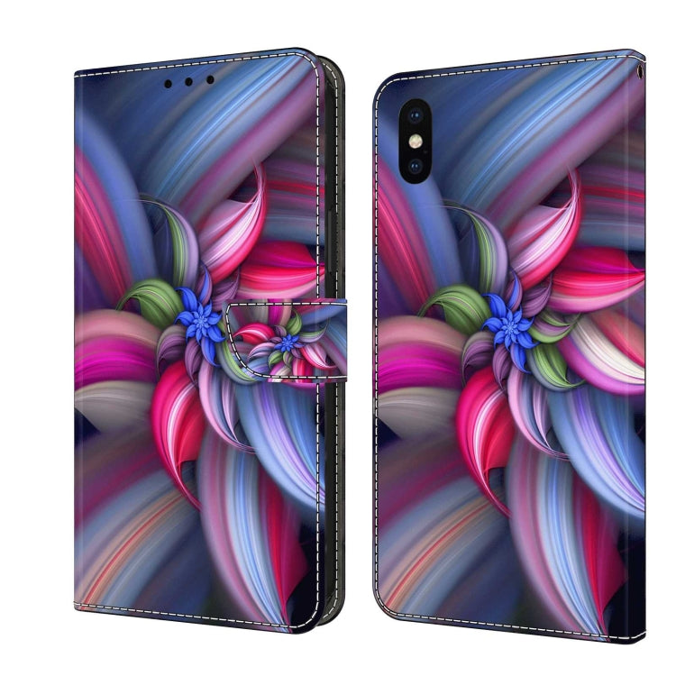 Crystal 3D Shockproof Protective Leather Phone Case, For iPhone X / XS