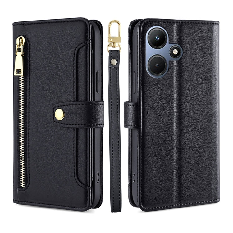 Sheep Texture Cross-body Zipper Wallet Leather Phone Case, For Infinix GT 10 Pro 5G, For Infinix Smart 7 HD, For Infinix Note 30 VIP 5G, For Infinix Hot 30i 4G
