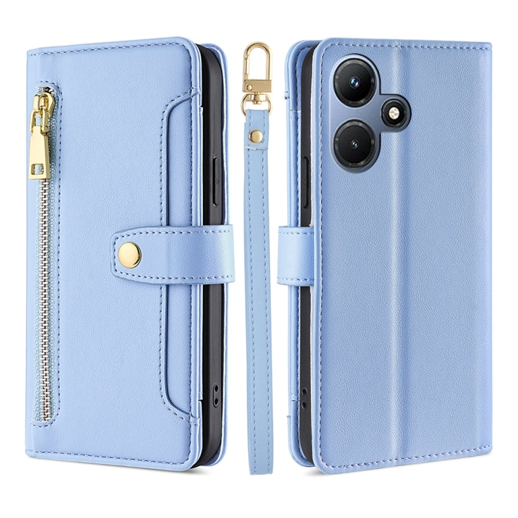 Sheep Texture Cross-body Zipper Wallet Leather Phone Case, For Infinix GT 10 Pro 5G, For Infinix Smart 7 HD, For Infinix Note 30 VIP 5G, For Infinix Hot 30i 4G