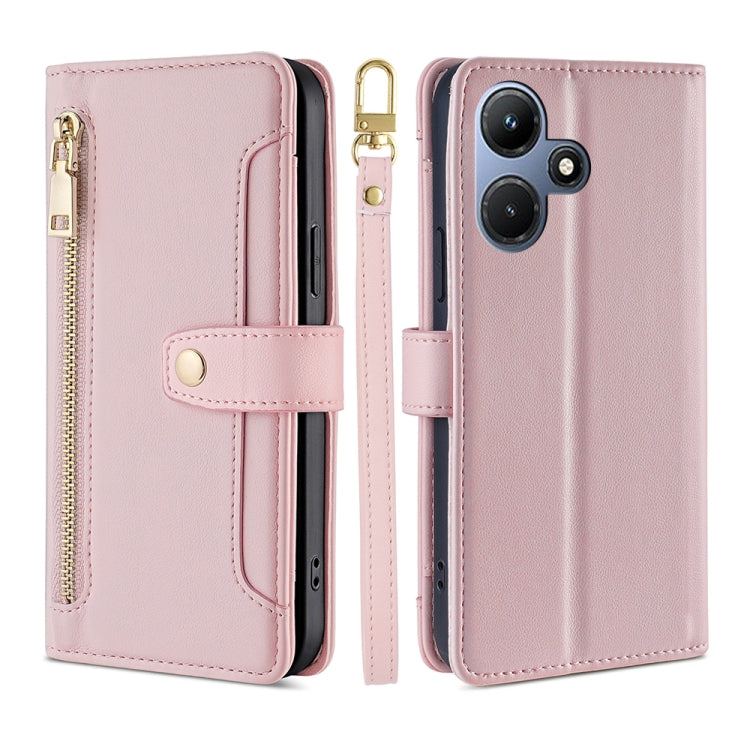 Sheep Texture Cross-body Zipper Wallet Leather Phone Case, For Infinix GT 10 Pro 5G, For Infinix Smart 7 HD, For Infinix Note 30 VIP 5G, For Infinix Hot 30i 4G