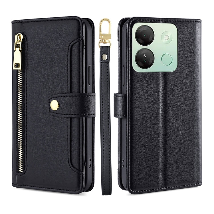 Sheep Texture Cross-body Zipper Wallet Leather Phone Case, For Infinix GT 10 Pro 5G, For Infinix Smart 7 HD, For Infinix Note 30 VIP 5G, For Infinix Hot 30i 4G