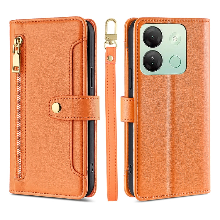 Sheep Texture Cross-body Zipper Wallet Leather Phone Case, For Infinix GT 10 Pro 5G, For Infinix Smart 7 HD, For Infinix Note 30 VIP 5G, For Infinix Hot 30i 4G
