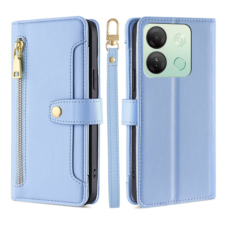 Sheep Texture Cross-body Zipper Wallet Leather Phone Case, For Infinix GT 10 Pro 5G, For Infinix Smart 7 HD, For Infinix Note 30 VIP 5G, For Infinix Hot 30i 4G