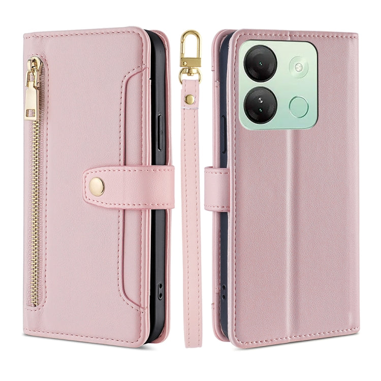 Sheep Texture Cross-body Zipper Wallet Leather Phone Case, For Infinix GT 10 Pro 5G, For Infinix Smart 7 HD, For Infinix Note 30 VIP 5G, For Infinix Hot 30i 4G