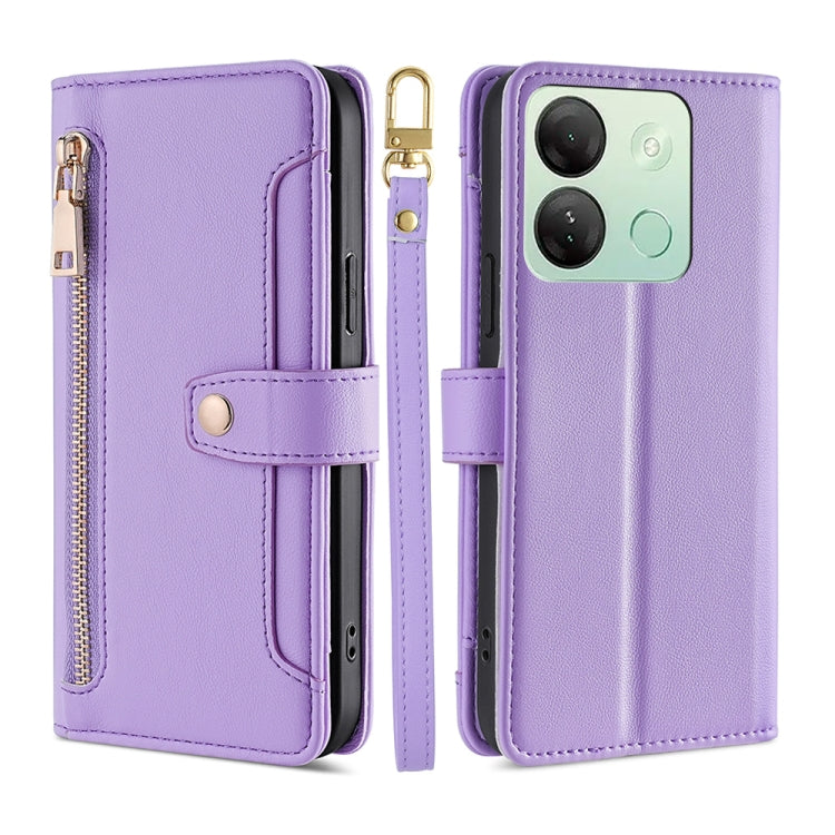 Sheep Texture Cross-body Zipper Wallet Leather Phone Case, For Infinix GT 10 Pro 5G, For Infinix Smart 7 HD, For Infinix Note 30 VIP 5G, For Infinix Hot 30i 4G