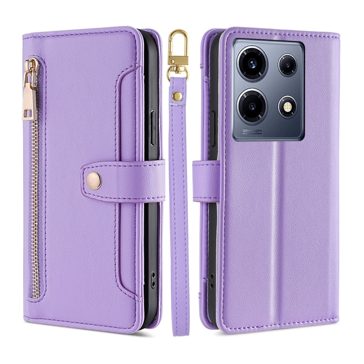 Sheep Texture Cross-body Zipper Wallet Leather Phone Case, For Infinix GT 10 Pro 5G, For Infinix Smart 7 HD, For Infinix Note 30 VIP 5G, For Infinix Hot 30i 4G