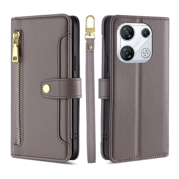 Sheep Texture Cross-body Zipper Wallet Leather Phone Case, For Infinix GT 10 Pro 5G, For Infinix Smart 7 HD, For Infinix Note 30 VIP 5G, For Infinix Hot 30i 4G