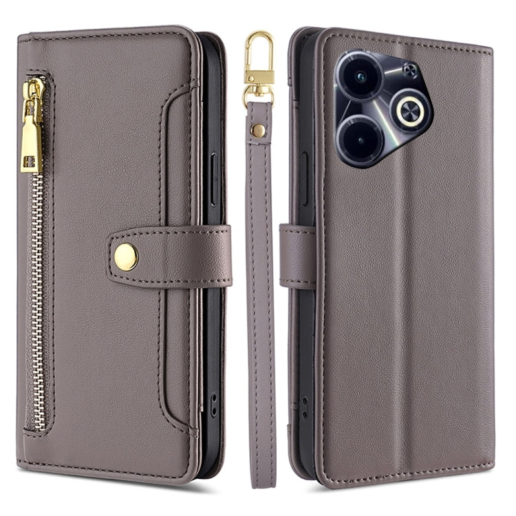 Sheep Texture Cross-body Zipper Wallet Leather Phone Case, For Infinix Note 40 Pro 4G, For Infinix Note 40 Pro 5G, For Infinix Note 40 4G, For Infinix Hot 40i