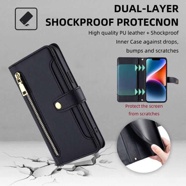 Sheep Texture Cross-body Zipper Wallet Leather Phone Case, For Infinix Note 40 Pro 4G, For Infinix Note 40 Pro 5G, For Infinix Note 40 4G, For Infinix Hot 40i