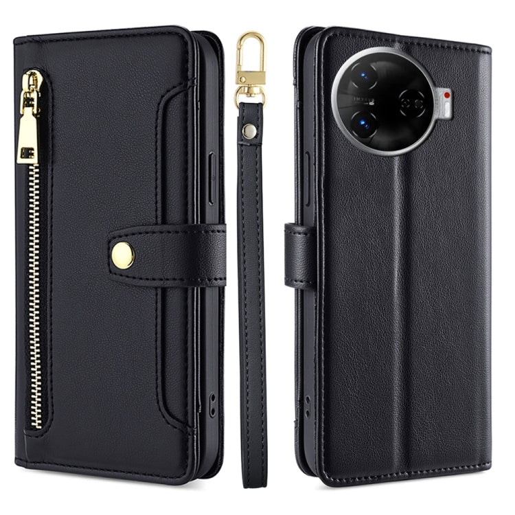 Sheep Texture Cross-body Zipper Wallet Leather Phone Case, For Tecno Spark 30 4G, For Tecno Pova 6 Neo 5G, For Tecno Camon 30 Premier 5G, For Tecno Camon 30 Pro 5G