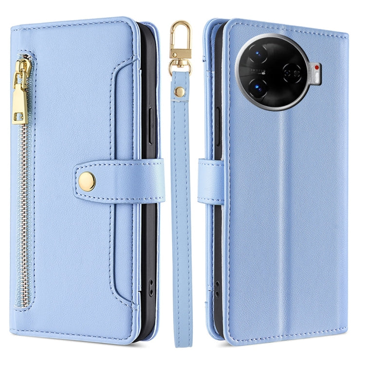 Sheep Texture Cross-body Zipper Wallet Leather Phone Case, For Tecno Spark 30 4G, For Tecno Pova 6 Neo 5G, For Tecno Camon 30 Premier 5G, For Tecno Camon 30 Pro 5G