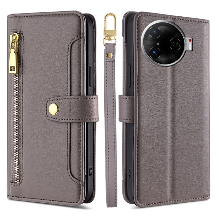 Sheep Texture Cross-body Zipper Wallet Leather Phone Case, For Tecno Spark 30 4G, For Tecno Pova 6 Neo 5G, For Tecno Camon 30 Premier 5G, For Tecno Camon 30 Pro 5G