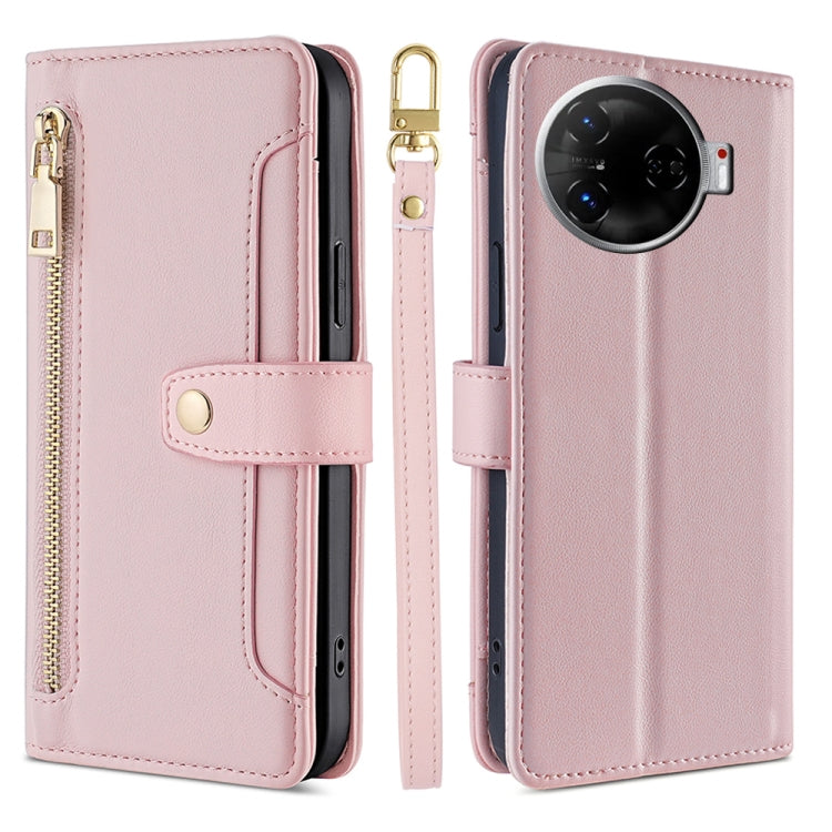 Sheep Texture Cross-body Zipper Wallet Leather Phone Case, For Tecno Spark 30 4G, For Tecno Pova 6 Neo 5G, For Tecno Camon 30 Premier 5G, For Tecno Camon 30 Pro 5G