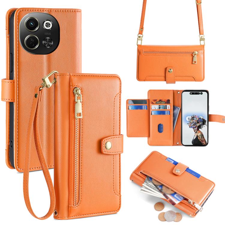 Sheep Texture Cross-body Zipper Wallet Leather Phone Case, For Tecno Spark 30 4G, For Tecno Pova 6 Neo 5G, For Tecno Camon 30 Premier 5G, For Tecno Camon 30 Pro 5G